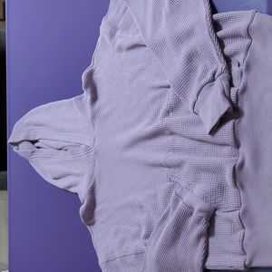 TNA waffle cropped hoodie